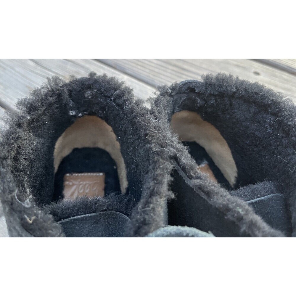 Beek Penguin Women's 7 Shearling Lined Black Suede Chukka Boots - Picture 3 of 11